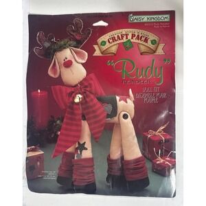 Christmas Holiday Daisy Kingdom Stitch 'N Stuff 18" Rudy Reindeer Doll Kit 32310